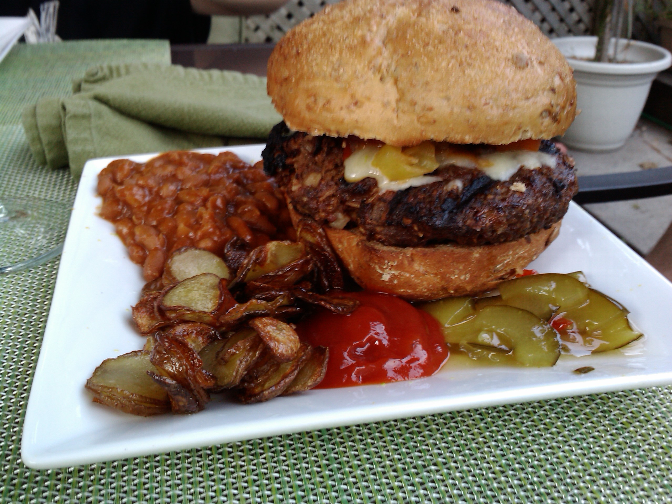 Sage Burgers & Baked Beans